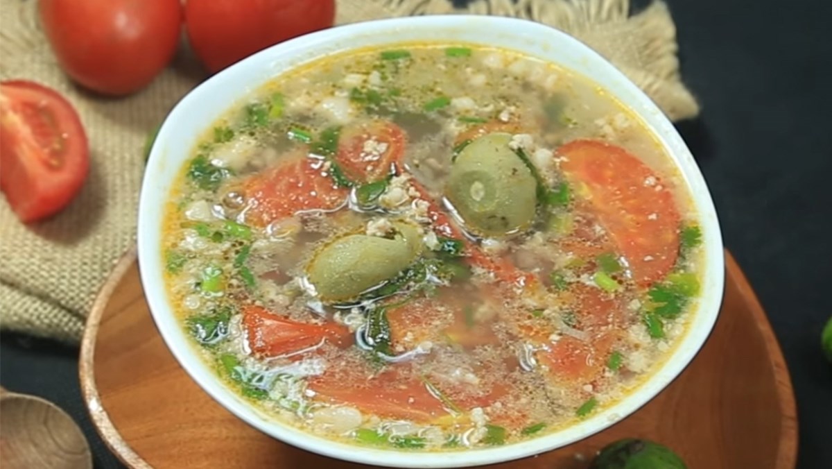 canh chua thịt băm