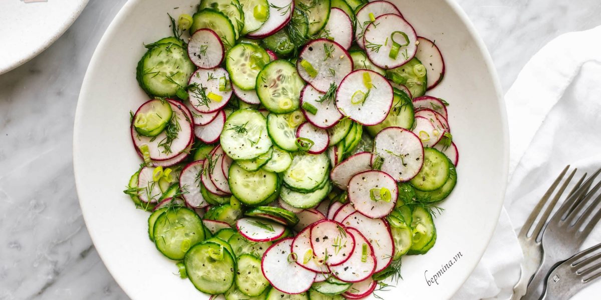 cách làm salad dưa chuột củ cải