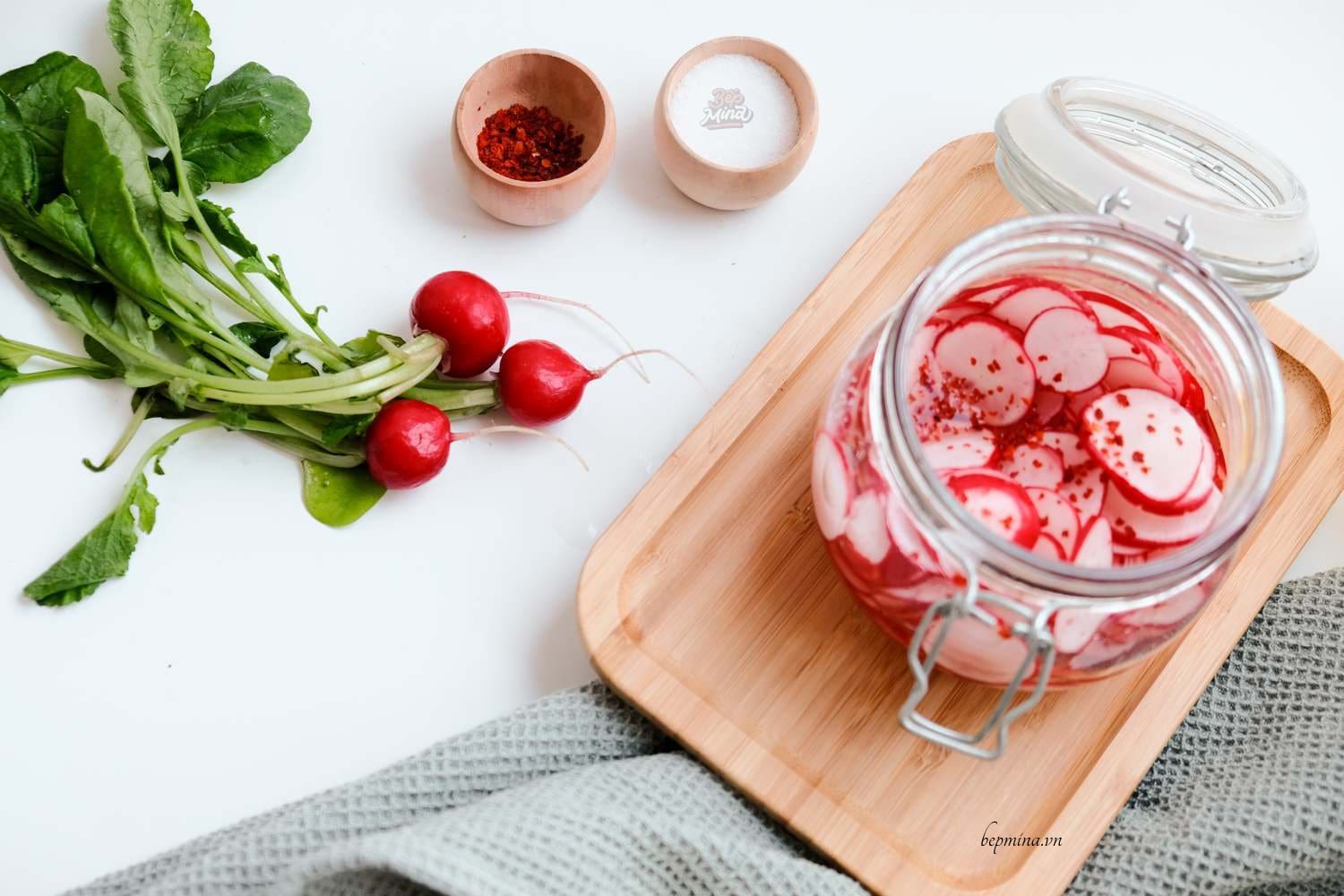 cách làm củ vải đỏ muối chua ngọt ăn liền